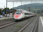 SBB - ETR 610 107-5 bei der durchfahrt im Bahnhof Sissach am 28.07.2012