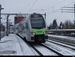 BLS - RABe 515 016 bei der einfahrt im Bhf. Busswil am 02.12.2023