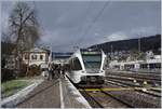 Der Thurbo GTW RABe 527 737-2 wartet in Waldshut auf die Rückfahrt nach Winterhur.