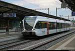 RABe 526 769-5 (Stadler GTW) der S-Bahn St. Gallen (Thurbo AG) als S7 nach Weinfelden (CH) steht in ihrem Startbahnhof Rorschach (CH) auf Gleis 3.
[10.7.2018 | 20:31 Uhr]