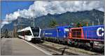 S12 12255 GTW 526 702-6,  Widmer Rail Services 193 493-4 und Am 843 062-1 in Landquart. (09.09.2019)