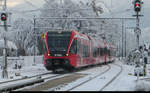 BLS RABe 526 260 und ein weiterer GTW erreichen am 22.