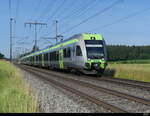 BLS - RABe 535 124 + 525 023 unterwegs in Lyssach am 18.06.2023