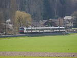 SBB - RBDe 4/4 Triebwagen unterwegs bei Busswil am 08.04.2018