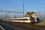 ABt NPZ Domino 50 85 39-43 855-8, auf der S29, fährt beim Bahnhof Rupperswil ein. Die Aufnahme stammt vom 17.01.2020.