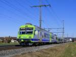 BLS - Regio nach Bern - Thun unterwegs bei Lyssach am 20.02.2015