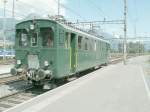 ex.EBT Oldtimer Triebwagen BDe 2/4 am 05.07.08 bei der rasanten (berraschenden)Durchfahrt im Bhf.Sargans.Leider vorne etwas unscharf,da er fr meine eingestellte Verschlusszeit zu schnell war!