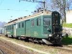 Triebwagen BDe 4/4 1632 abgestellt im Bahnhofsareal von Balsthal am 06.04.2007