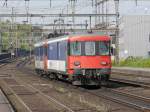 SBB - Nachschuss vom Jail-Train Gefängnissteuerwagen St 50 85 89-33 900 und  Triebwagen RBe 4/4 540 045-2 bei der durchfahrt in Rupperswil am 25.04.2014