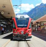 Der Regio nach Arosa steht in Chur zur Abfahrt bereit.