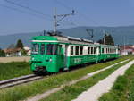 MBC (BAM ) - BFS-Fotofahrt mit dem Triebwagen Be 4/4 14 und Steuerwagen Bt 53 unterwegs bei Ballens am 06.05.2018