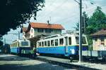 Zb Rochers-de-Naye_Zwei'GmPs'begegnen sich in Caux (mit Tw 201 von 1938)_04-09-1976