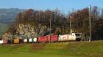 Crossrail BR 185 578 bei Schwyz am 06.11.2010