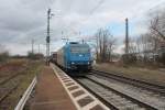 185 515-4 von Crossrail am 10.03.2013 mit einem KLV in Orschweier.