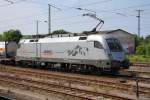 Mit einem Containerzug wartet 182 600-7 in Magdeburg Hbf auf die Weiterfahrt in Richtung Magdeburg-Neustadt. Fotografiert am 15.06.2010. 