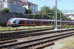 Sichtung in Rorschach.Abgestellter Stadler Triebzug  Flirt  fr Norwegen (NSB)26.06.11