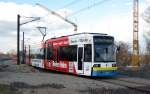 Wagen 809 des NVS verl�sst als Linie 4 nach Neu ...