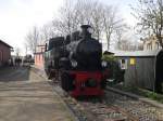 Lok 101 kurz hinter dem BW Schierwaldenrath.Selfkantbahn am 5.4.10.  ...