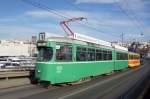 Serbien / Straenbahn Belgrad / Tram Beograd: Duewag GT6 (Be 4/6) - Wagen 611 (ehemals Basler Verkehrs-Betriebe  - BVB Basel) sowie Beiwagen B4 FFA/SWP - Wagennummer 1445 (ehemals BLT Baselland