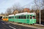 Serbien / Straßenbahn Belgrad / Tram Beograd: Duewag GT6 (Be 4/6) - Wagen 605 (ehemals Basler Verkehrs-Betriebe  - BVB Basel) sowie Beiwagen B4 FFA/SWP - Wagennummer 1447 (ehemals BLT