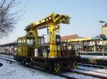 Ein Oberleitungwartungsfahrzeug in Sinsheim ...  Daniel Oster 21.01.2011