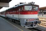 Die Altsohler „Taucherbrille“ 750 273-5 (SSK), am 02.09.2011 kurz vor Abfahrt mit Os 7356 aus seine Heimatstadt (14:18) nach Sliač kpele/Kurort Sliac (14:27) - Bansk Bystrica/Neusohl (14:51) - Brezno/Bries (15:53)