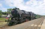 555.3008 (Baujahr 1943 Skoda Pilsen) am 2012.06.17 in Bahnhof Měcholupy.