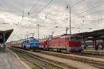 Zilina am 24. April 2019! Die schöne 754 054-5 trifft die 150 224-4. 