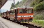 Die Nummer eins der Serie!
811001 steht am 19.5.2004 fr die nchste Fahrt bereit am Bahnsteig 
im Bahnhof Kralovany.