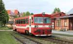812 031-3 nach Einsatz als Regionalzug Os 8419 Studen Potok/Kohlbach (Trennungsbf.) – Tatransk Lomnica/Tatra-Lomnitz.