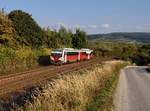 Der 813 116 als Os am 21.09.2018 unterwegs bei Hornᠦtubňa.