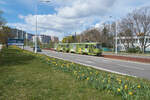 Am 07.04.2022 waren die T3 7835 und 7836 auf der Linie 4 von Dúbravka (Kaltenbrunn) nach Nové Mesto (Neustadt) und durchfuhren den Stadtteil Rovnice.