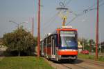 T3S 7301 + 7302 verlassen die Endstelle Rača.