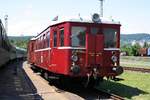 SK-ZSR 801 443-3, historisch angeschrieben als M131 1443, am 17.Juni 2018 beim  RENDEZ 2018  im ZSR Eisenbahnmuseum in Bratislava východ.