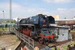 498 104 am 12.April 2014 auf der Drehscheibe im Depot Bratislava Vchod.