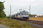 383 202 der ZSSK führte am 03.10.23 einen VTG-Silozug durch Wittenberg-Labetz Richtung Falkenberg(E).