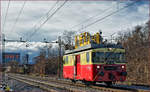 SŽ 911-308 fährt durch Maribor-Tabor Richtung Maribor HBF. /3.2.2017