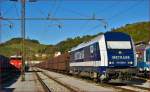 METRANS 716 006 wartet mit Erzzug auf Maribor HBF nach Weiterfahrt Richtung Koper Hafen. /18.10.2014