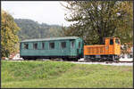 Die kleine O&K im Bahnhof Zrece am 8.10.2022