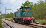 S 642-185 fhrt als Lokzug durch Maribor-Tabor Richtung Maribor Hauptbahnhof.