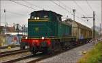 SŽ 642-184 zieht Güterzug durch Maribor-Tabor Richtung Tezno VBF. /27.10.2014