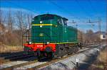 SŽ 642-200 fährt als Lokzug durch Maribor-Tabor Richtung Tezno VBF. /27.1.2016