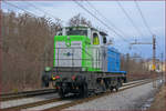 Rail&Sea 643-037 fährt als Lokzug durch Maribor-Tabor Richtung Tezno VBF. /3.2.2021
