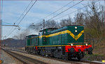 SŽ 643-029 zieht 642-200 durch Maribor-Tabor Richtung Tezno VBF. /31.3.2016