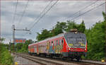 SŽ 814-122 fährt durch Maribor-Tabor Richtung Maribor HBF.