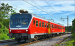 SŽ 814-112 fährt durch Maribor-Tabor Richtung Maribor HBF.