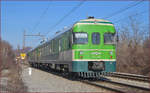 SŽ 711-019 fährt durch Maribor-Tabor Richtung Maribor HBF. /7.2.2019