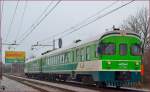 SŽ 711-002 fährt durch Maribor-Tabor Richtung Maribor Hauptbahnhof. /3.3.2014