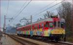 SŽ 814-031 fährt durch Maribor-Tabor Richtung Središče. /22.1.2014