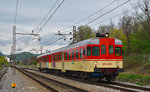 SŽ 814-031 fährt durch Maribor-Tabor Richtung Ormož.